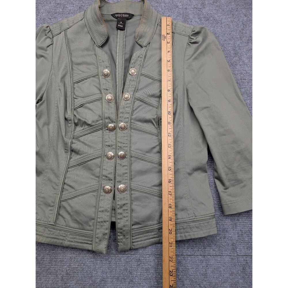 WHBM Military Style Jacket Womens 8 Army Green 90s Camp Vintage Y2K - Picture 6 of 9